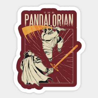 Panda Swordsman Parody T-shirt Sticker